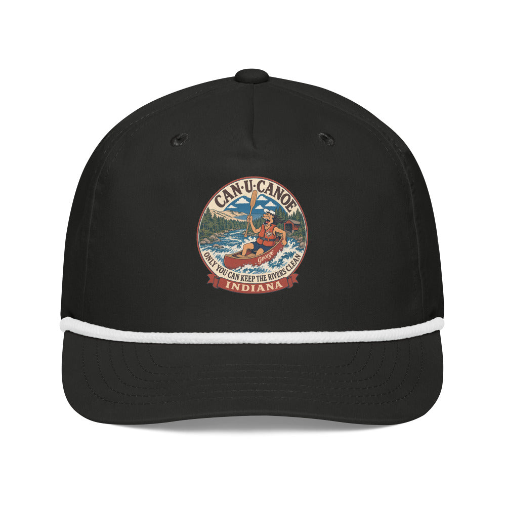 George's Indiana River Badge golf rope cap - Black/White
