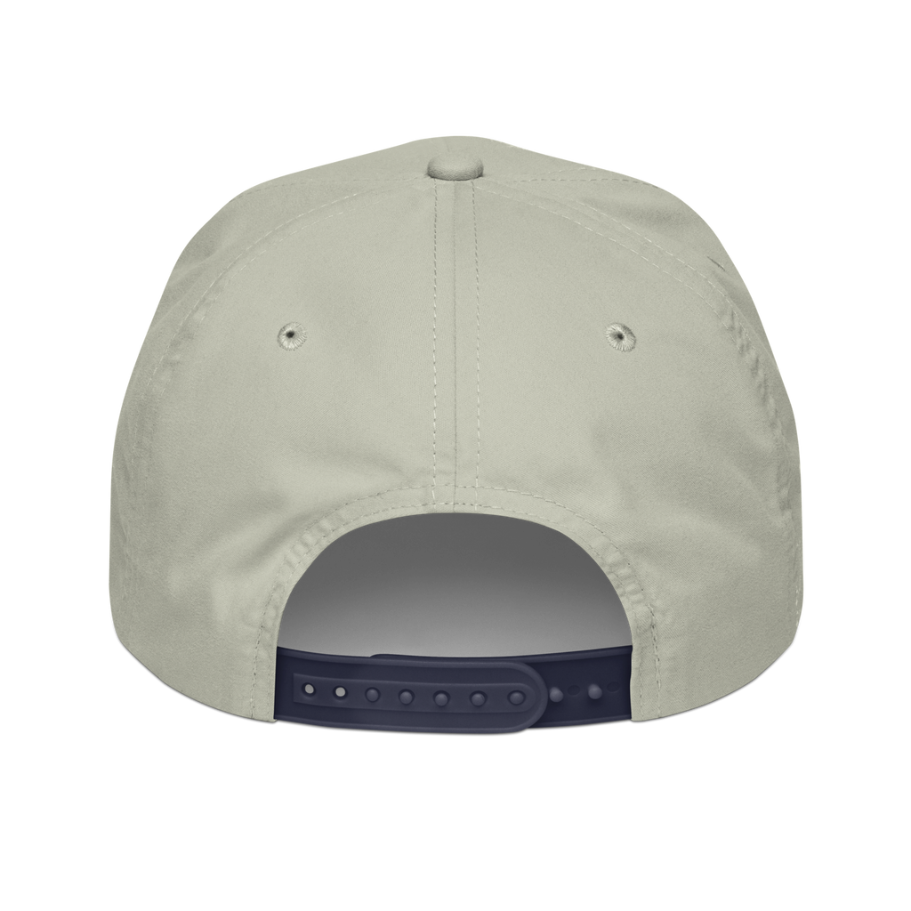 CUC Rope Cap — George’s Second Wind | Lt Gray/Navy | One size | Back | exact approved George badge