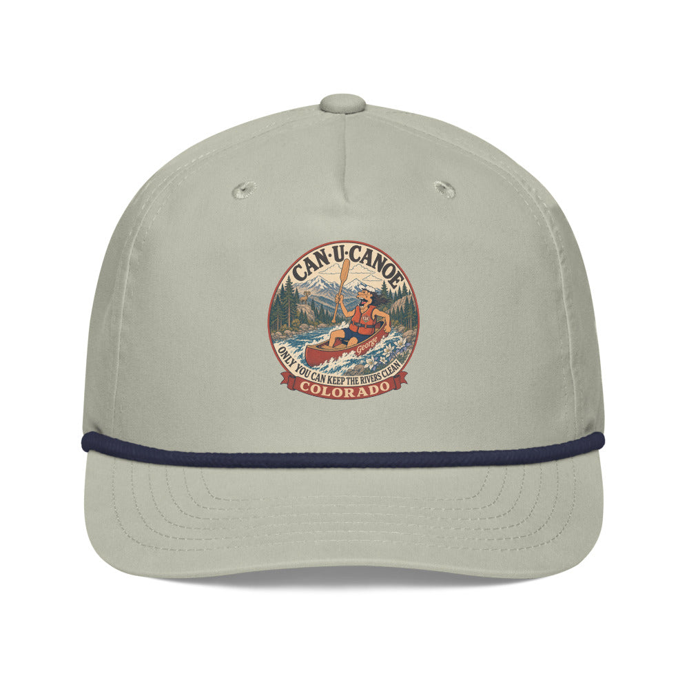 Colorado River Badge golf rope cap in Lt Gray/Navy