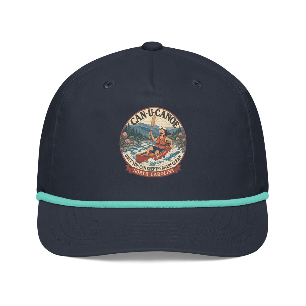 George's North Carolina River Badge golf rope cap - Navy/Mint