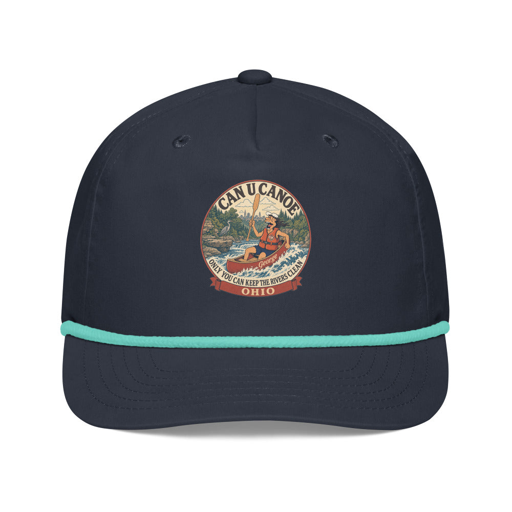 George's Ohio River Badge golf rope cap - Navy/Mint