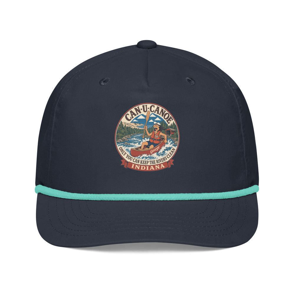 George's Indiana River Badge golf rope cap - Navy/Mint