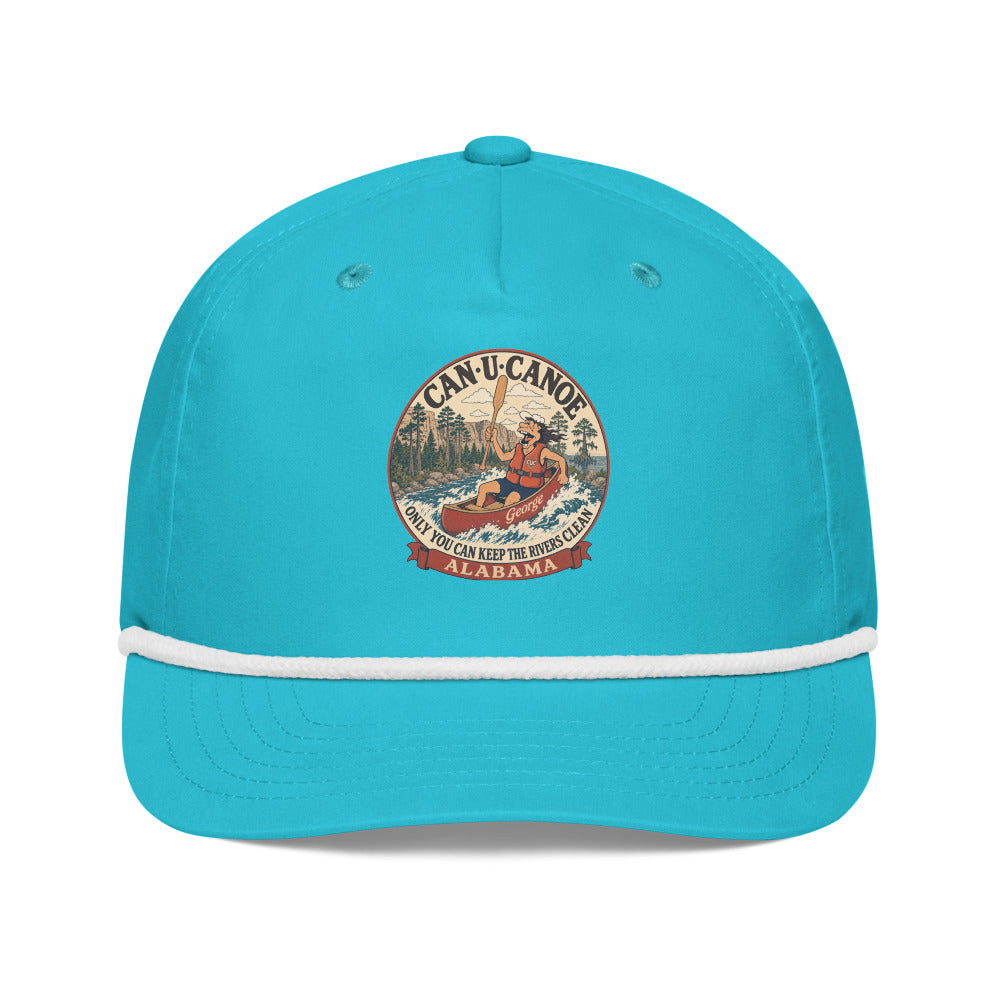 George's Alabama River Badge golf rope cap - Turquoise/White
