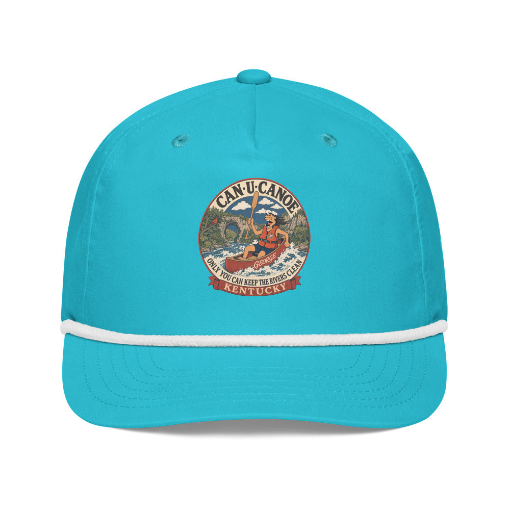 George's Kentucky River Badge golf rope cap - Turquoise/White