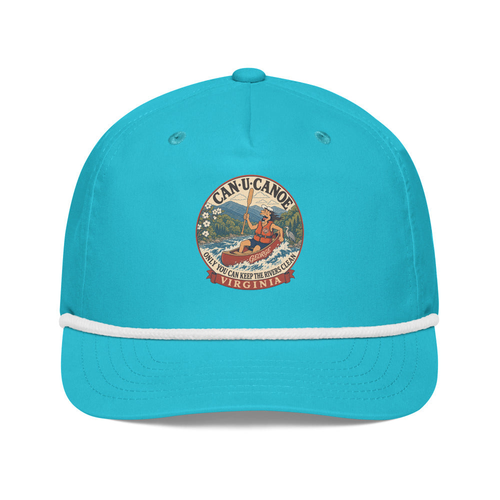 George's Virginia River Badge golf rope cap - Turquoise/White