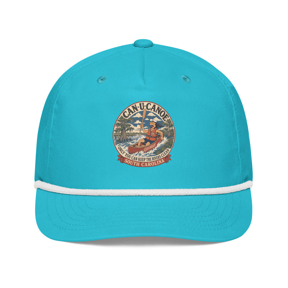 George's South Carolina River Badge golf rope cap - Turquoise/White