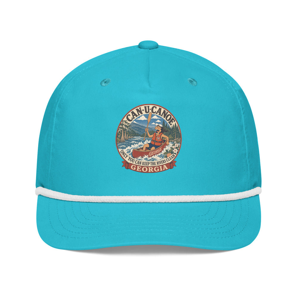 George's Georgia River Badge golf rope cap - Turquoise/White