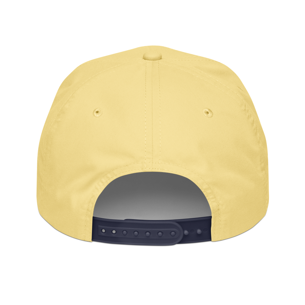 CUC Rope Cap — George’s Second Wind | Yellow/Navy | One size | Back | exact approved George badge