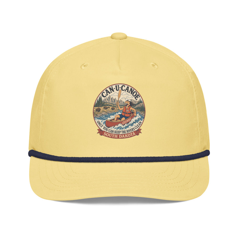 George’s South Dakota River Badge Rope Cap in Yellow and Navy