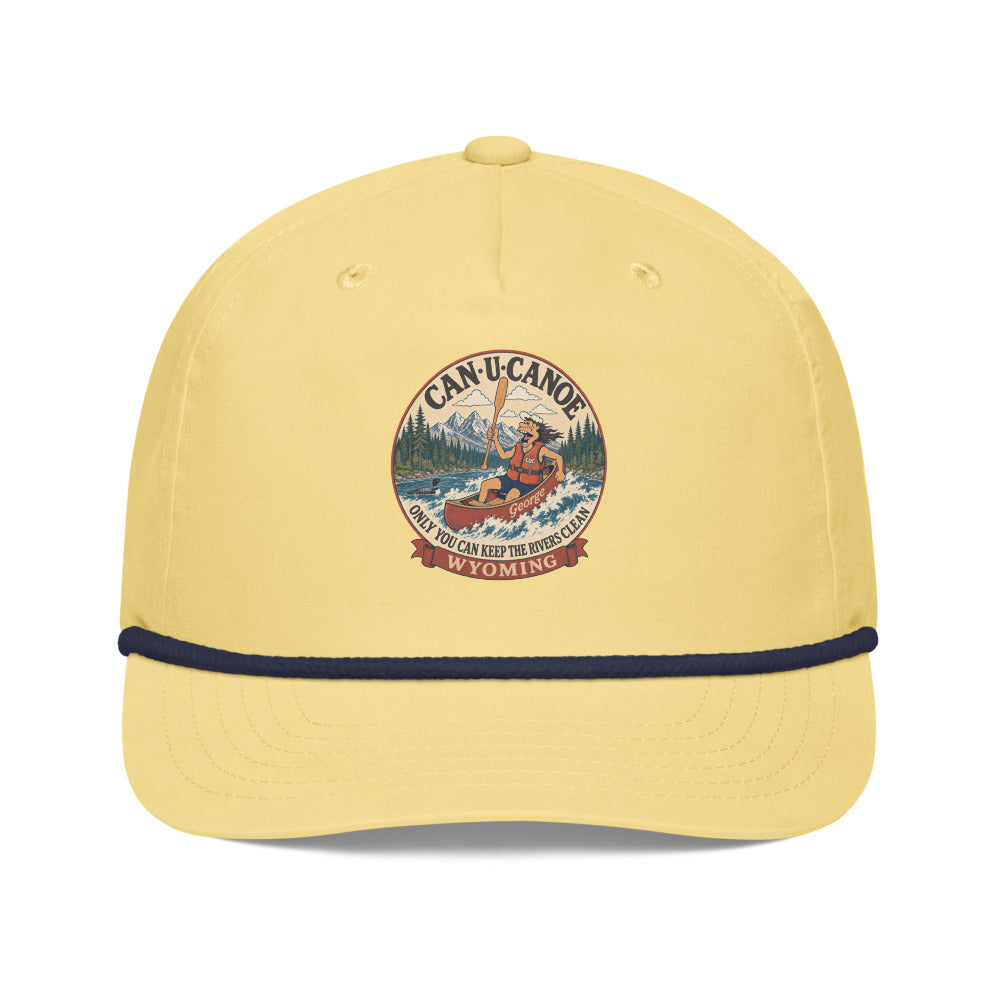 Wyoming River Badge golf rope cap in Yellow/Navy