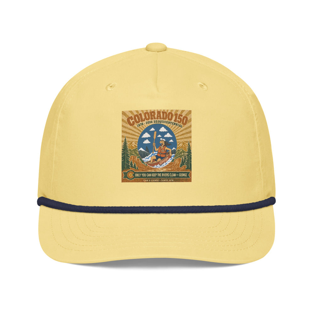 Colorado 150 cap, yellow and navy, exact approved complete-sunburst artwork