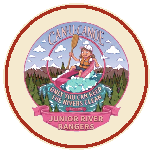 Junior River Rangers girl 2-inch circle sticker artwork
