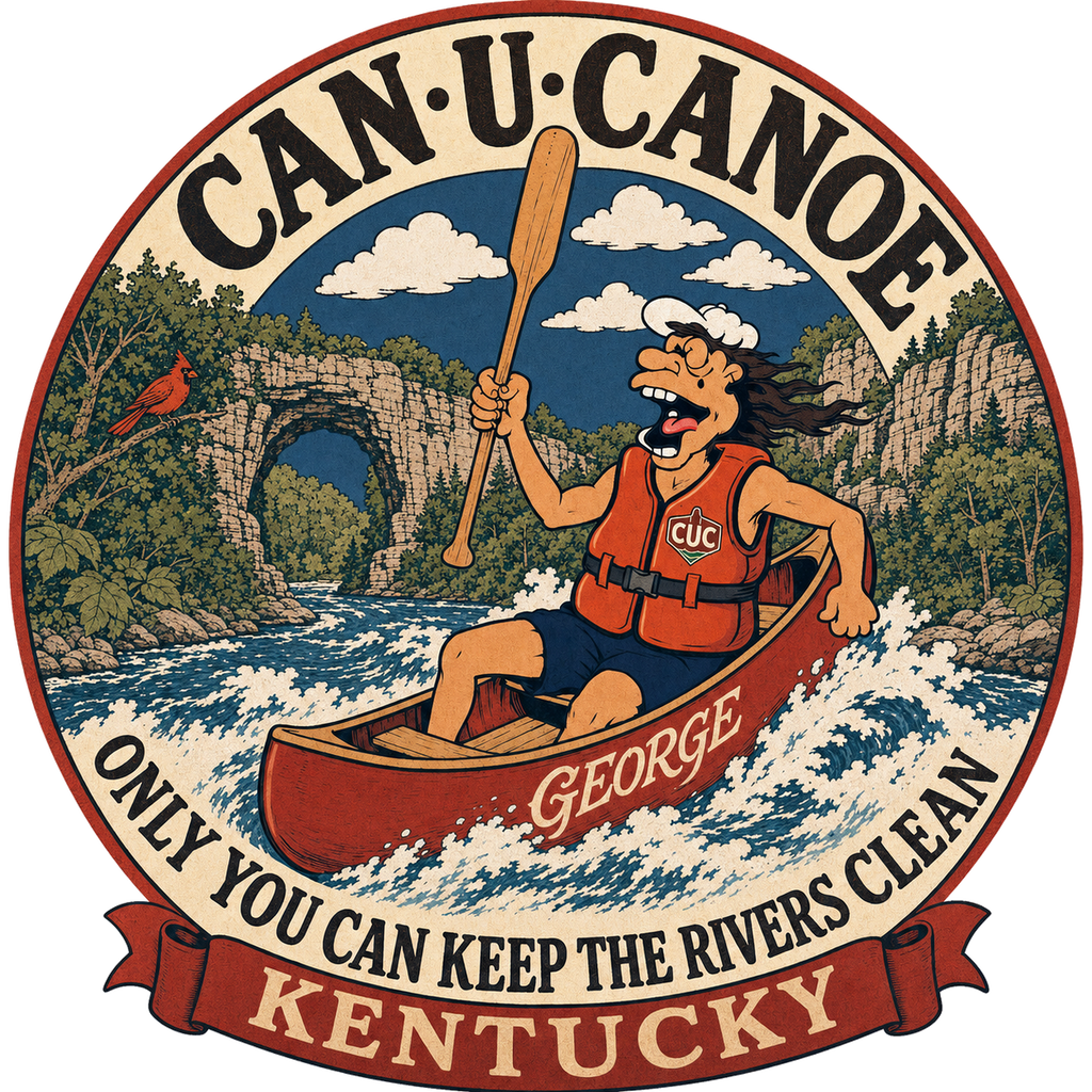 CAN U CANOE Kentucky river badge artwork