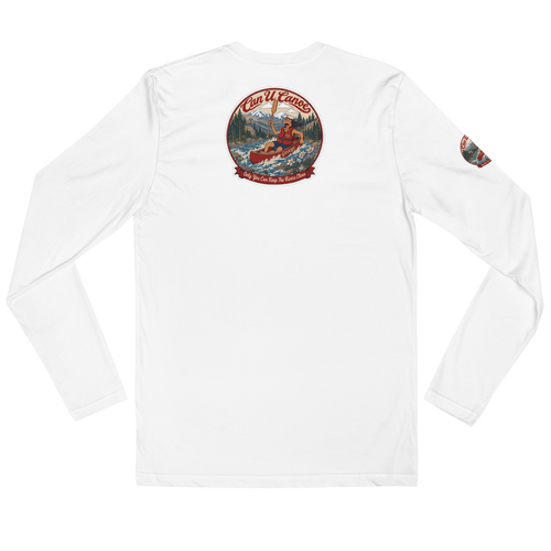 CUC Fitted Long-Sleeve Crew — George’s Evening Paddle | White | S | back | exact approved George badge