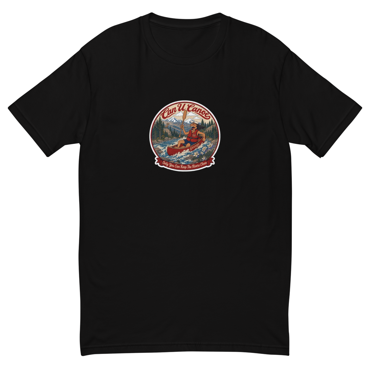 CUC George Short Sleeve Tee — Classic | Black | front | revised approved George placement