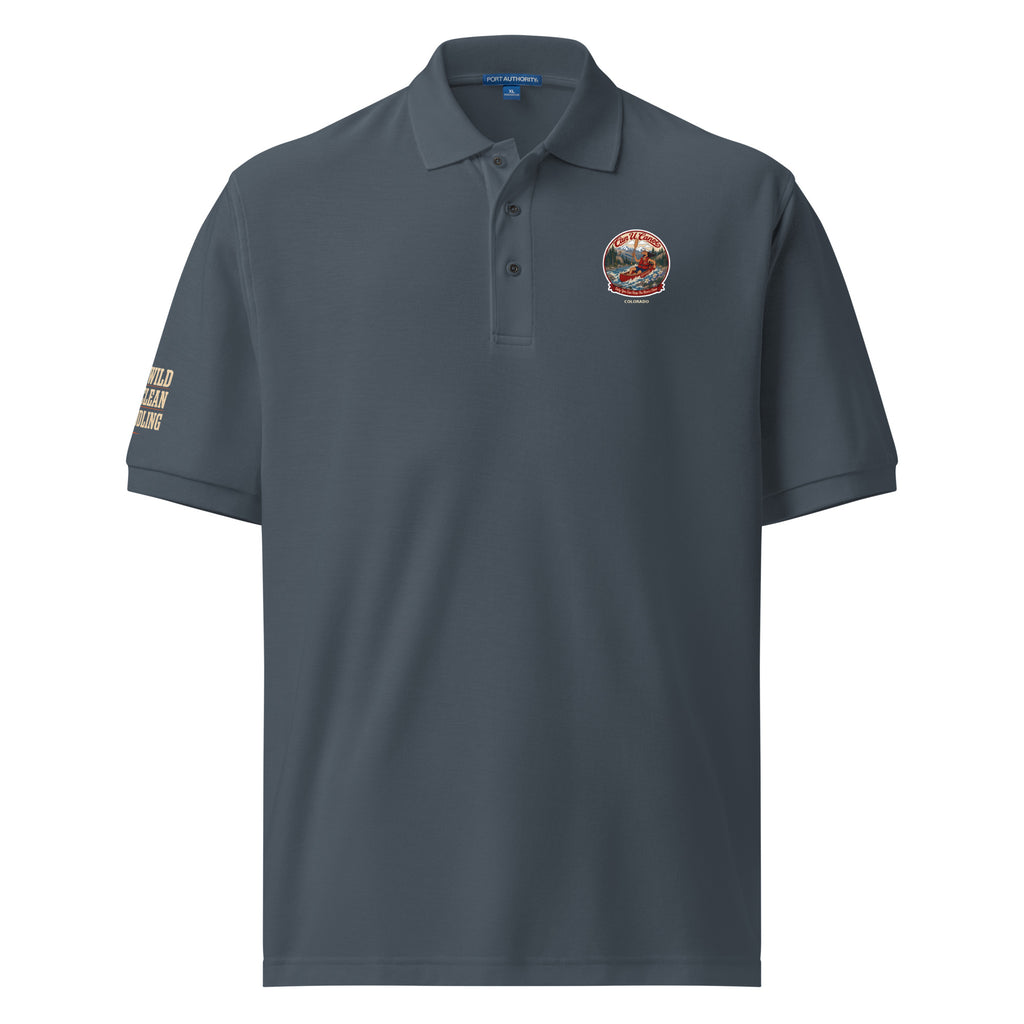 Colorado Steel Grey polo - approved cursive George left chest