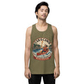 George's Wisconsin River Badge Muscle Tank in Military Green