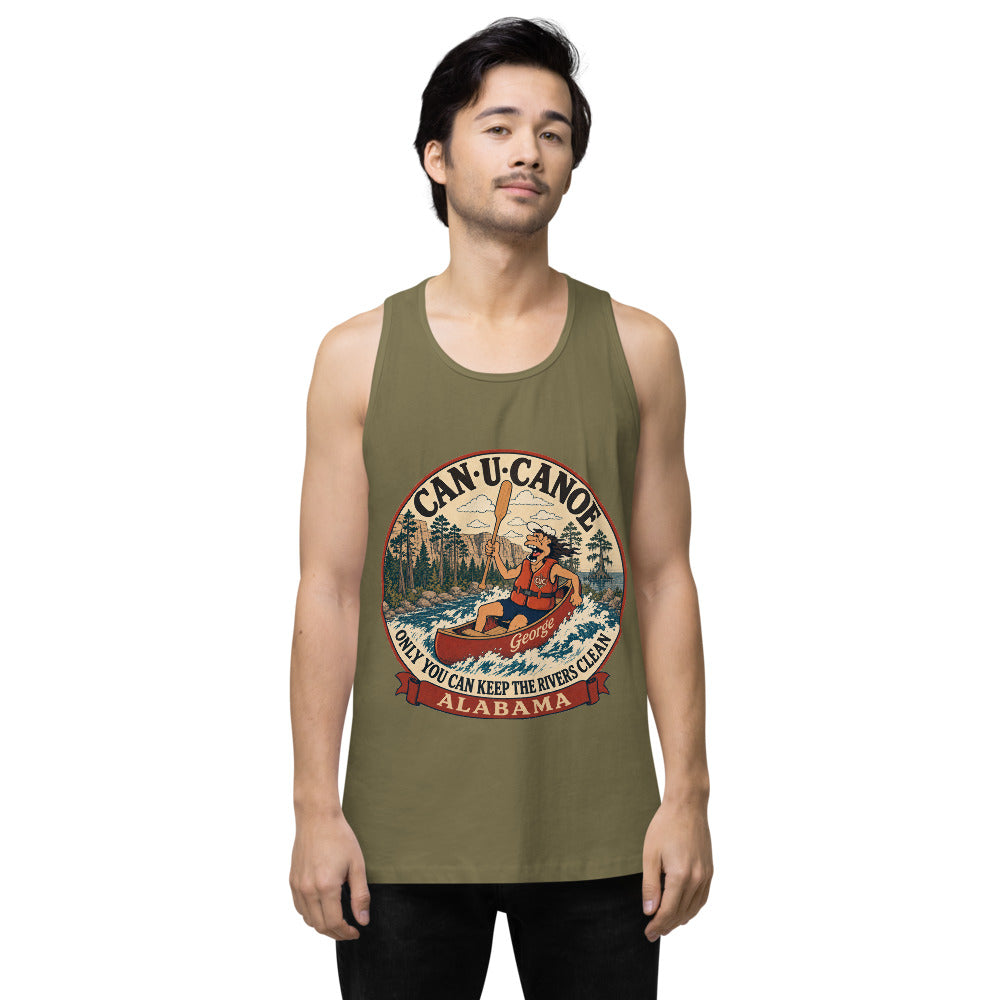 George's Alabama River Badge muscle tank - Military Green