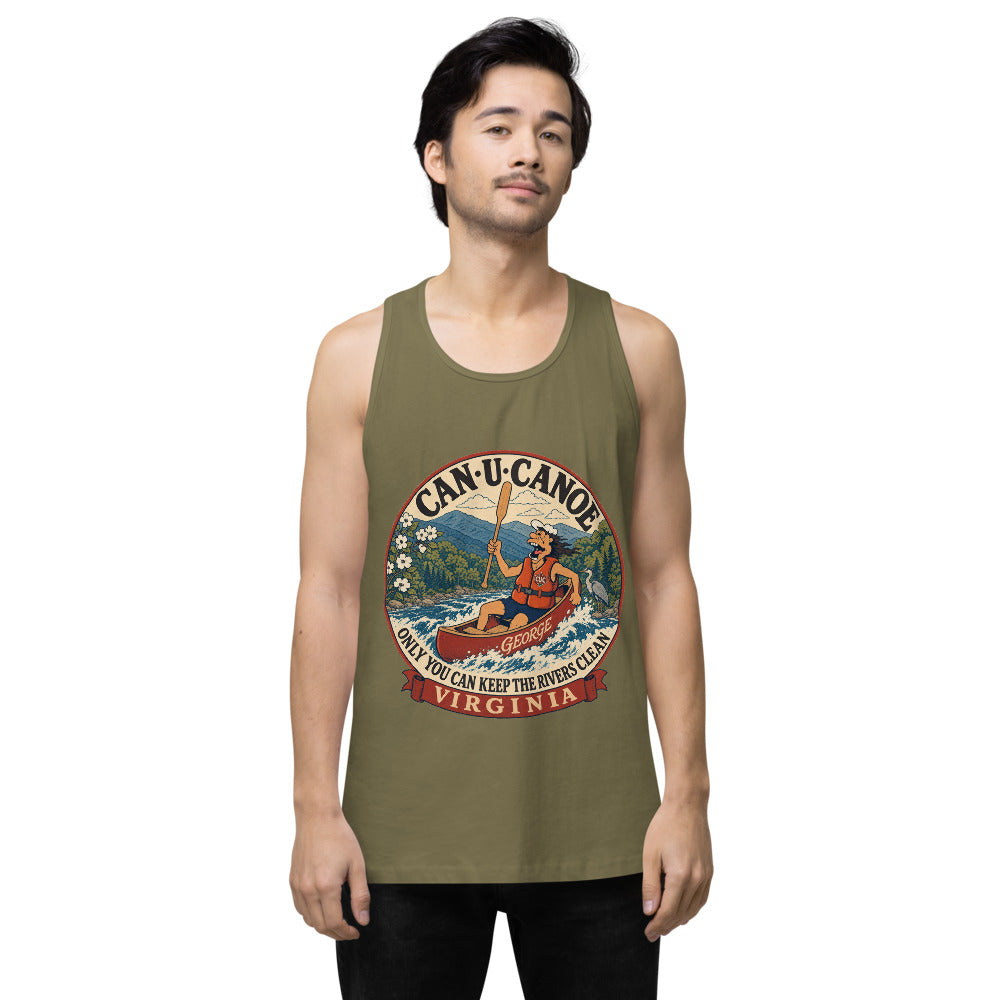 George's Virginia River Badge muscle tank - Military Green