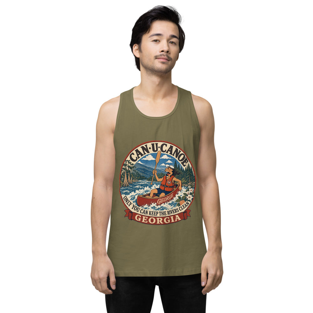 George's Georgia River Badge muscle tank - Military Green