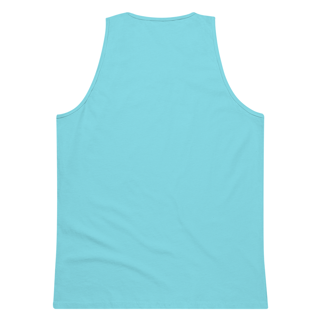 CUC Muscle Tank — George’s Iron Paddle | Pacific Blue | S | Back | exact approved George badge