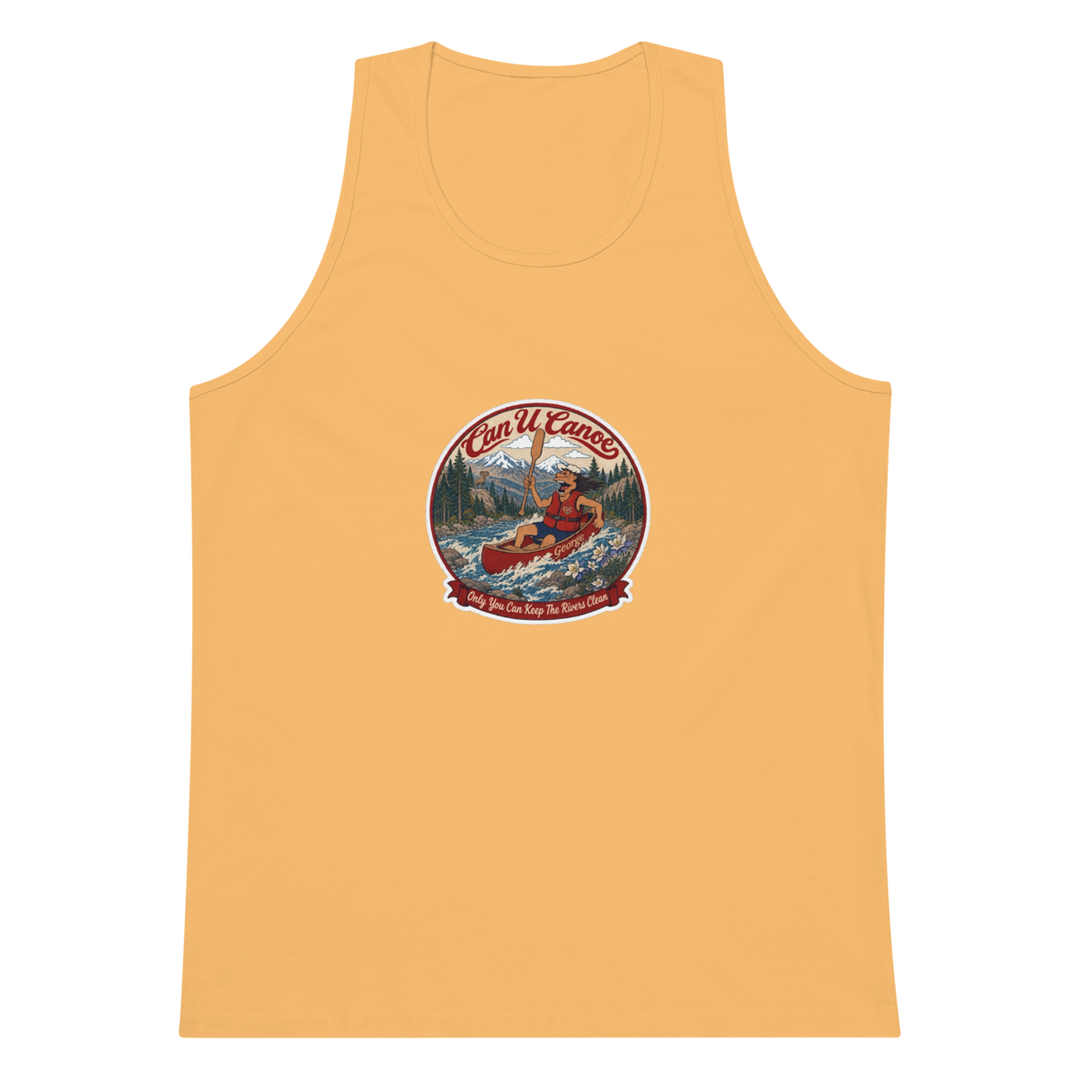 CUC Muscle Tank — George’s Iron Paddle | Squash | S | front | exact approved George badge