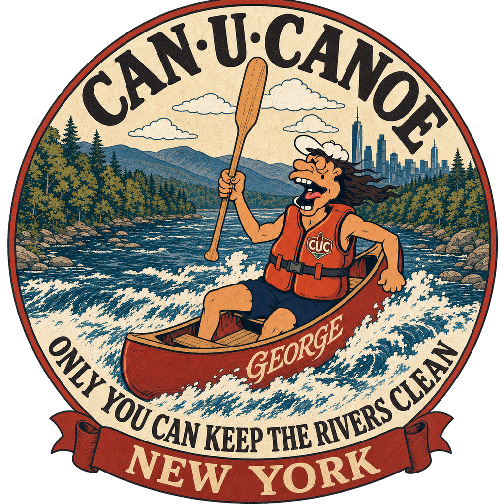 CAN U CANOE New York river badge artwork