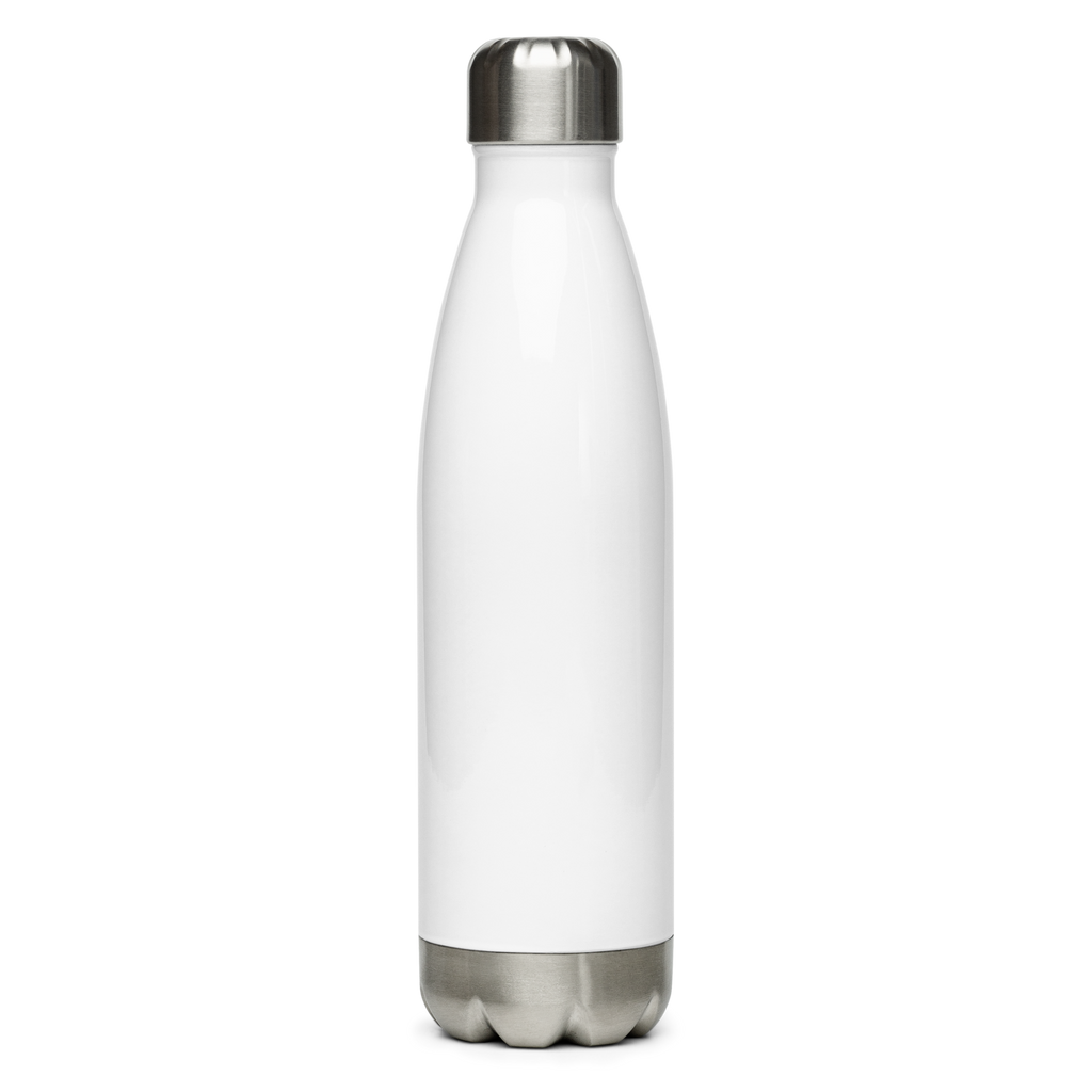CUC Stainless Steel Water Bottle — George’s Cold‑Hold Bottle | White | back | revised approved George placement
