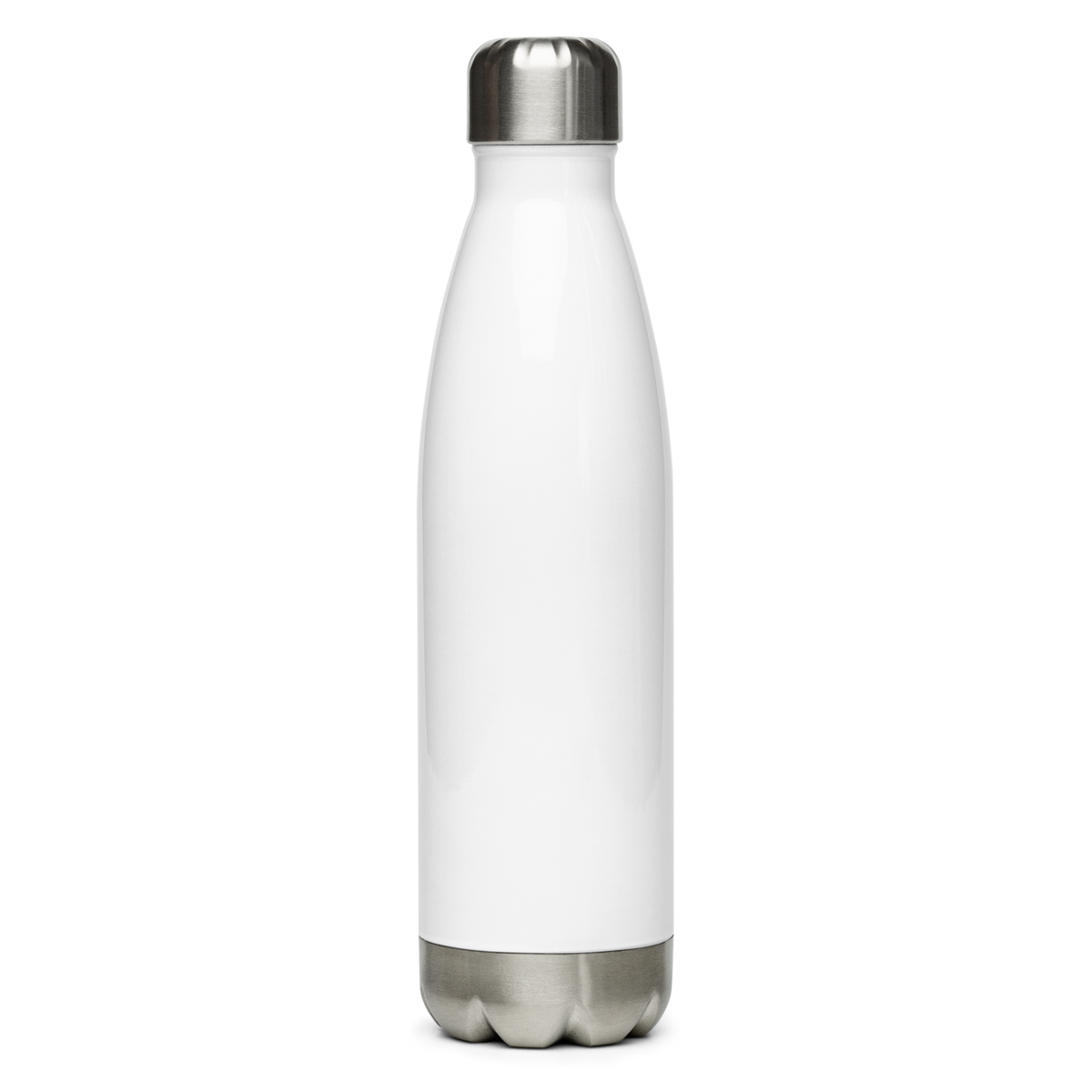 CUC Stainless Steel Water Bottle — George’s Cold‑Hold Bottle | White | back | revised approved George placement