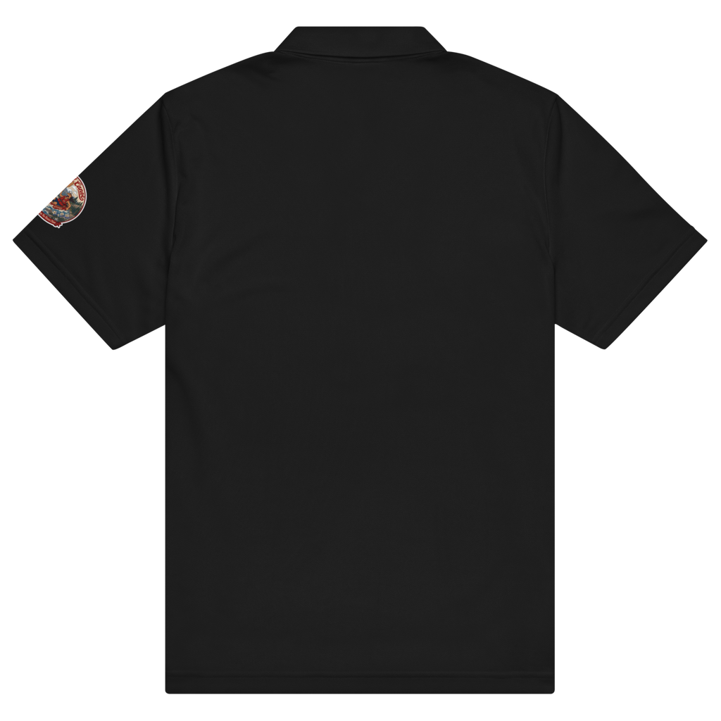 CUC Sport Polo — George's First-Brace Polo | Black | S | short_sleeve_left_dtf | exact approved George badge