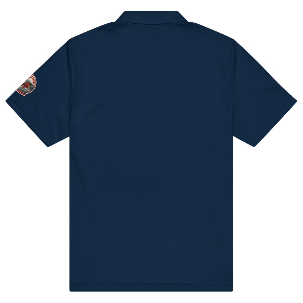 CUC Sport Polo — George's First-Brace Polo | Collegiate Navy | S | short_sleeve_left_dtf | exact approved George badge