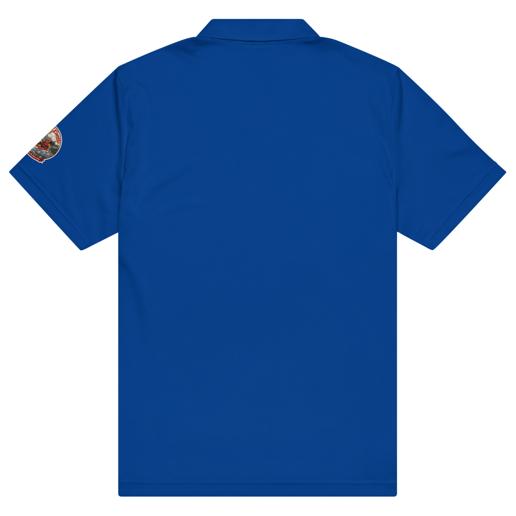 CUC Sport Polo — George's First-Brace Polo | Collegiate Royal | S | short_sleeve_left_dtf | exact approved George badge