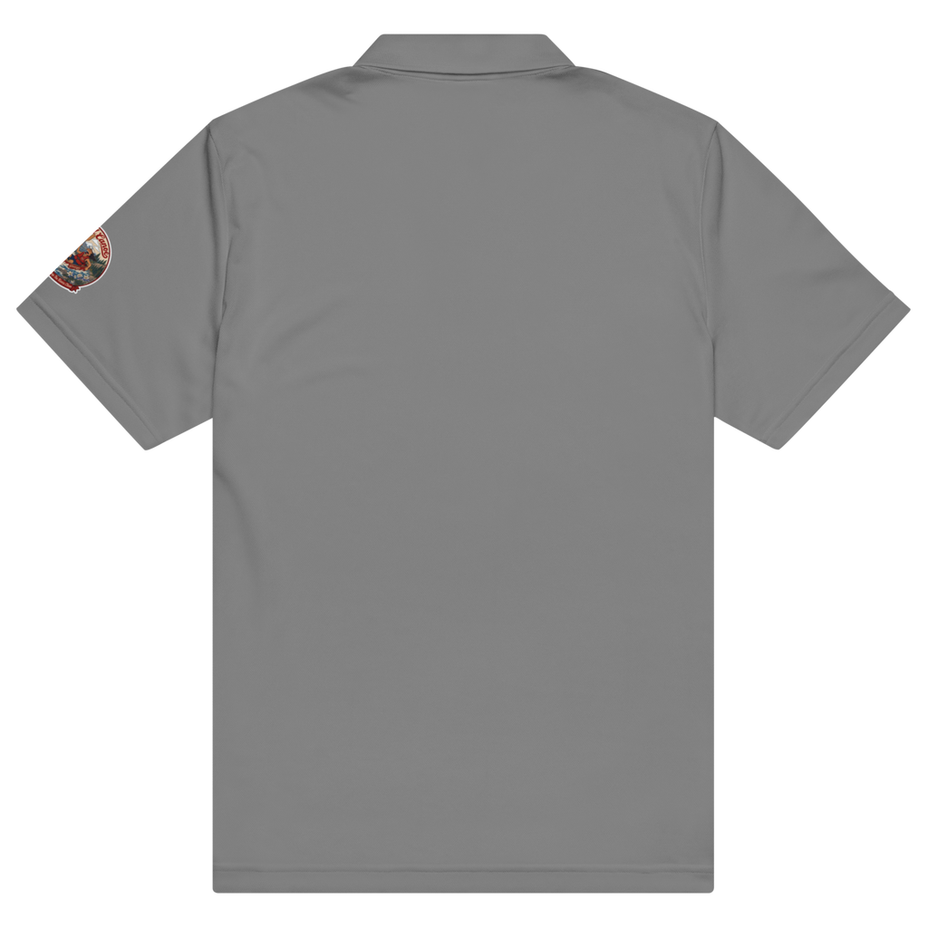 CUC Sport Polo — George's First-Brace Polo | Grey Three | S | short_sleeve_left_dtf | exact approved George badge