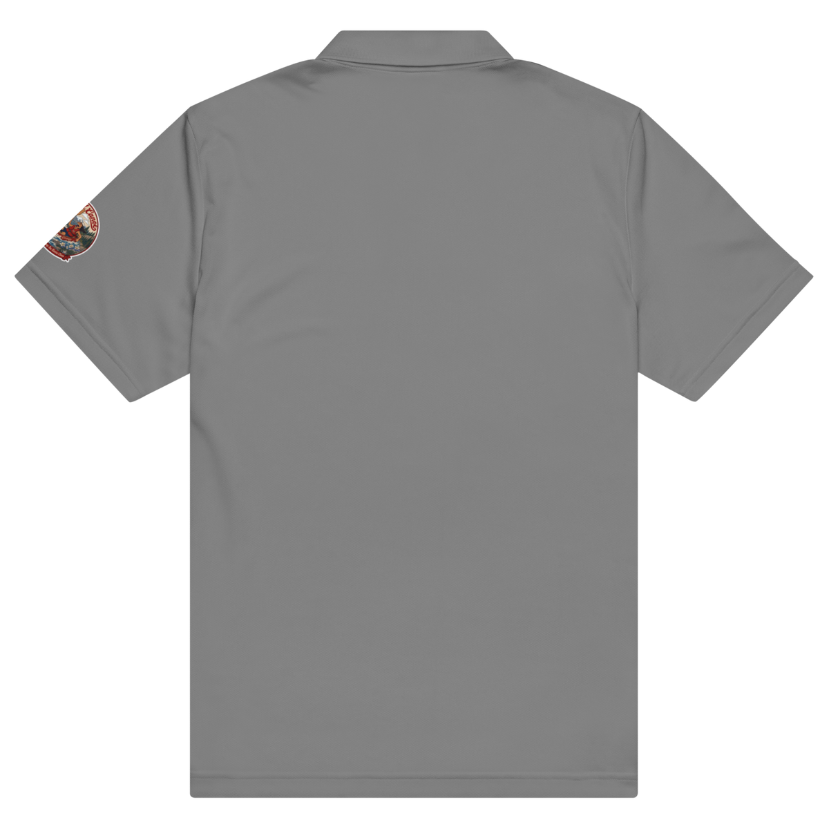 CUC Sport Polo — George's First-Brace Polo | Grey Three | S | short_sleeve_left_dtf | exact approved George badge