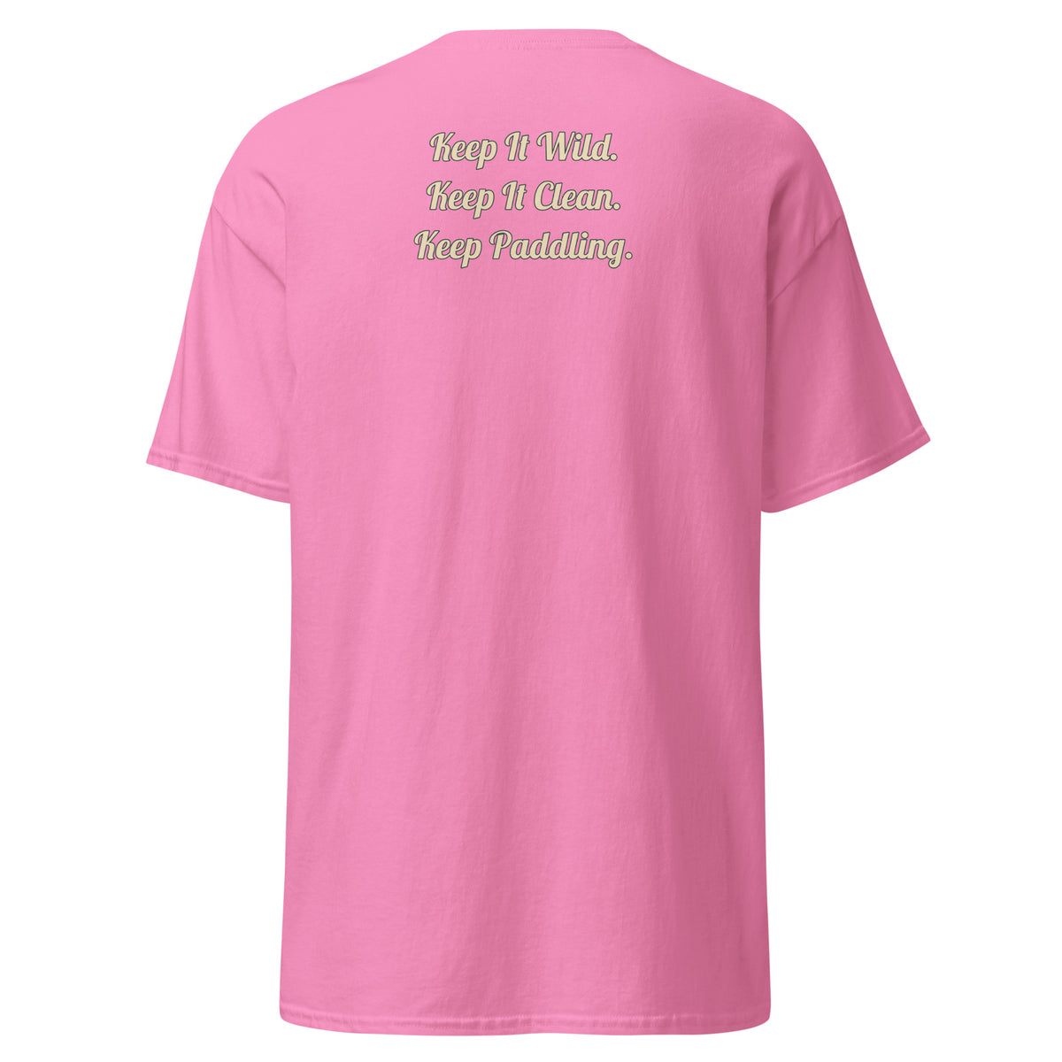 CUC Classic Tee, slogan-only cursive back, color group 5