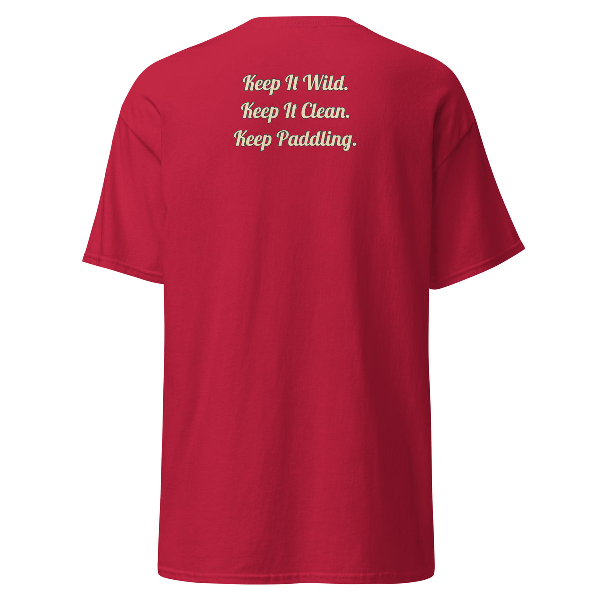 CUC Classic Tee, slogan-only cursive back, color group 2