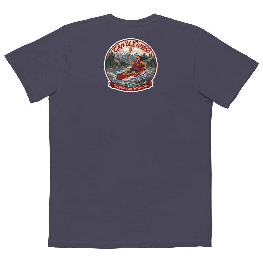CUC Garment-Dyed Pocket Tee — George’s Weathered | True Navy | S | back | exact approved George badge