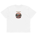 CUC Organic Oversized High Neck Tee — Rivers Remember | White | front | revised approved George placement