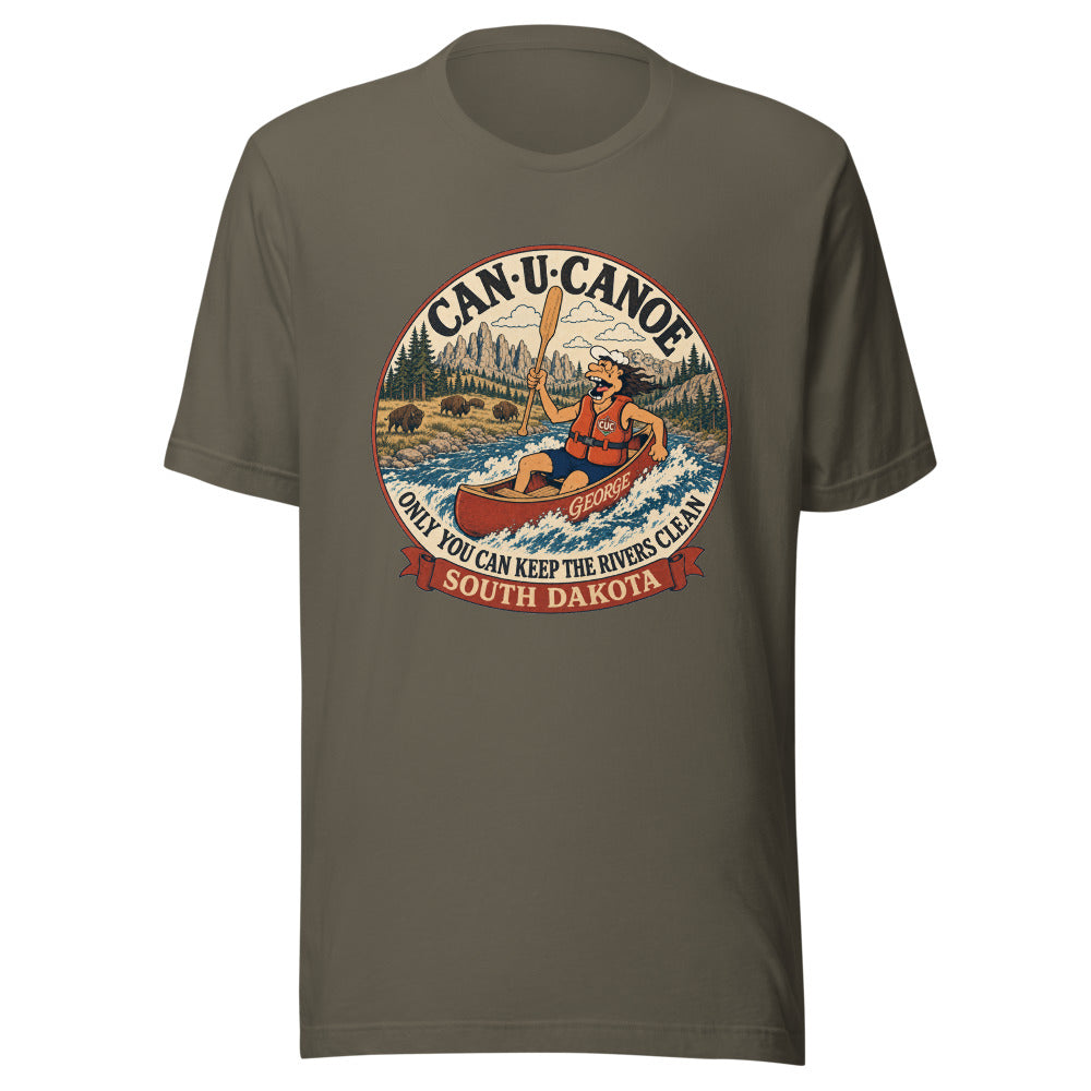 George’s South Dakota River Badge Unisex Tee in Army
