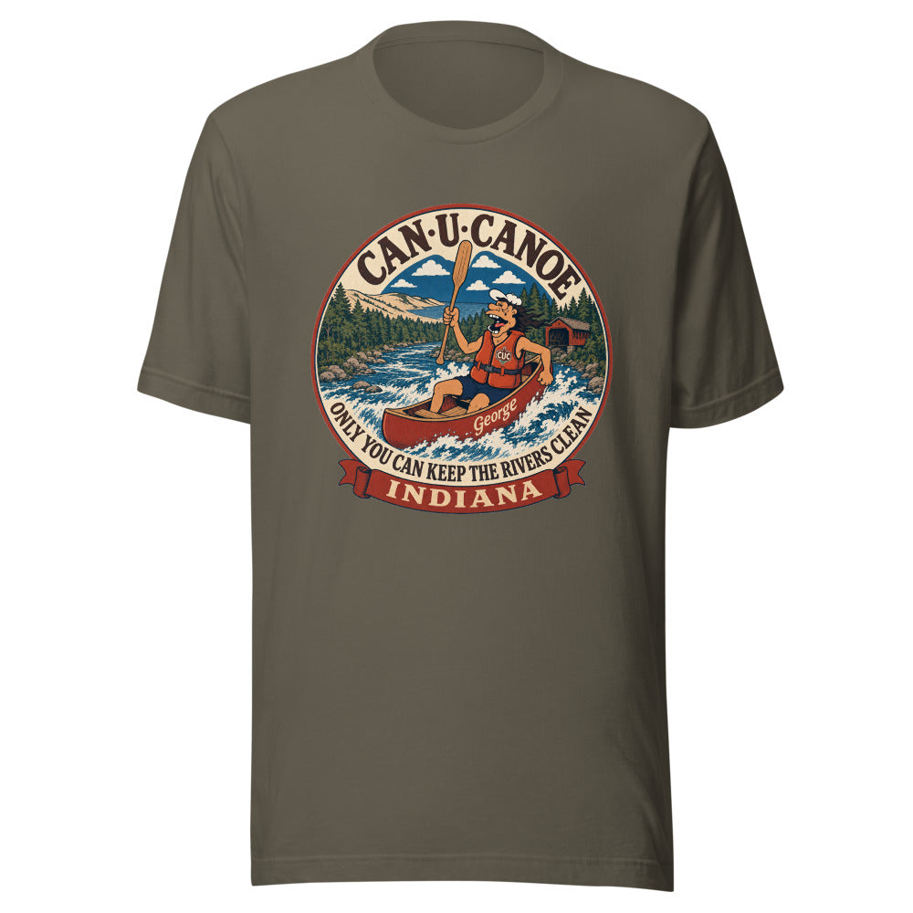 George's Indiana River Badge unisex tee - Army