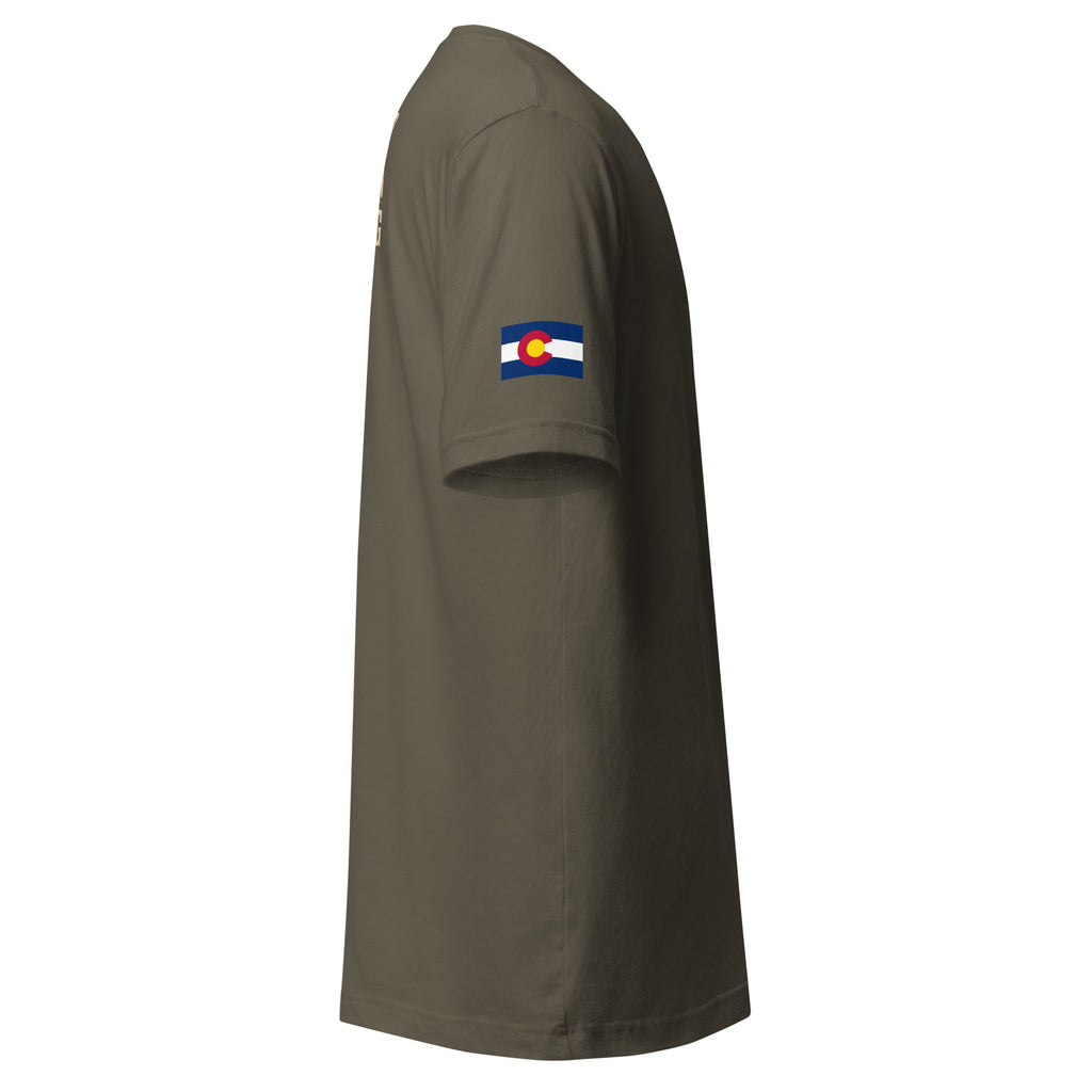 Colorado Army tee - Colorado flag on right sleeve