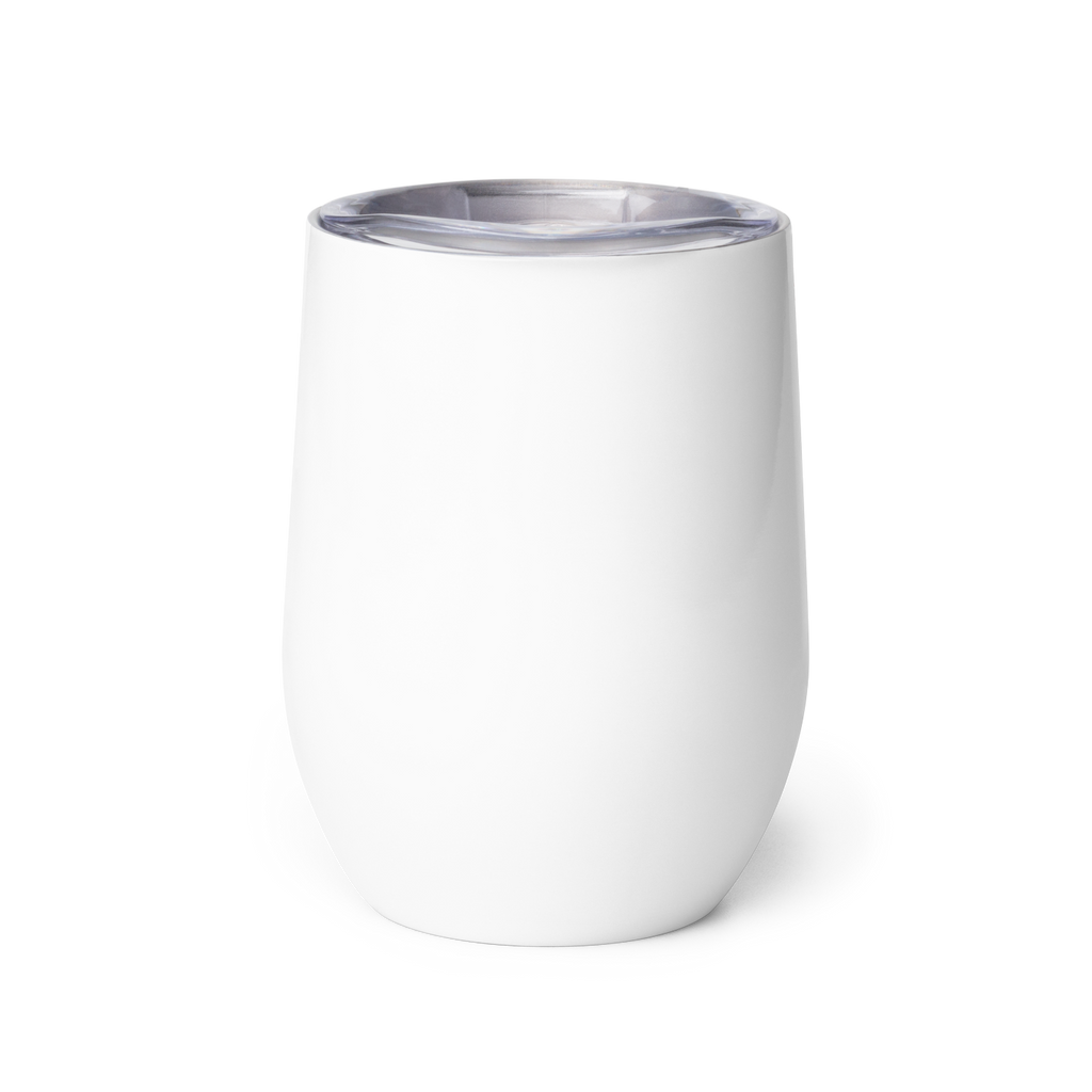 CUC Wine Tumbler — George’s Sunset Sipper | White | back | revised approved George placement