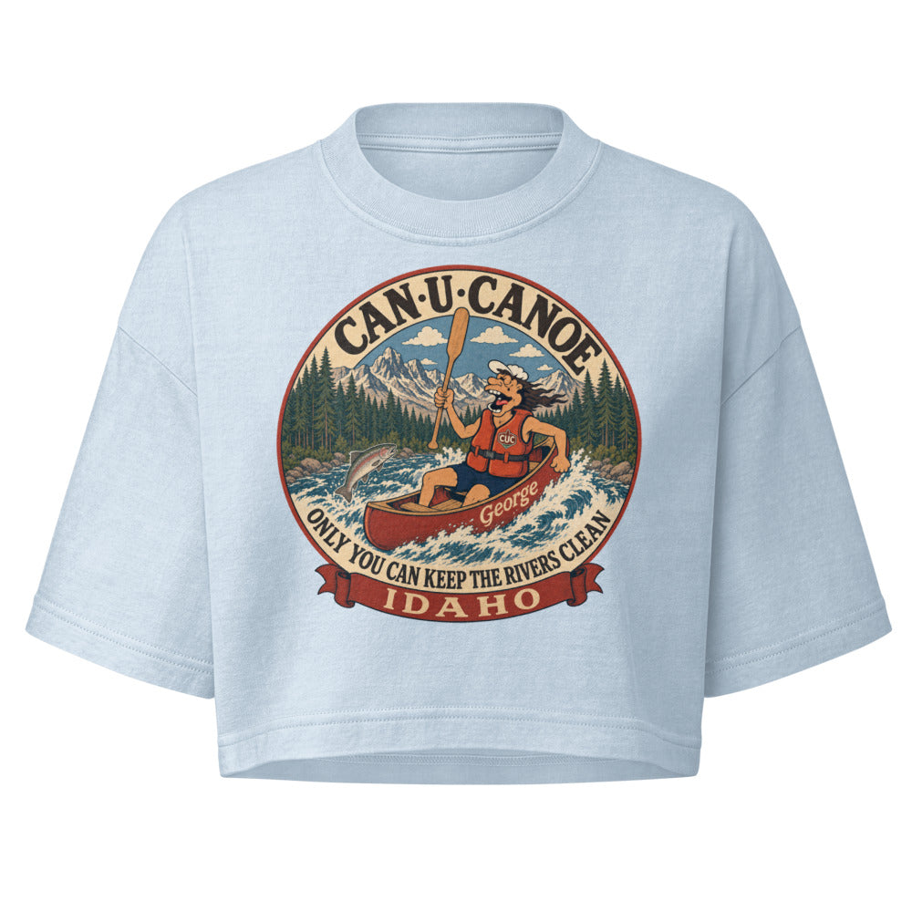 George's Idaho River Badge garment-dye crop tee variant 2