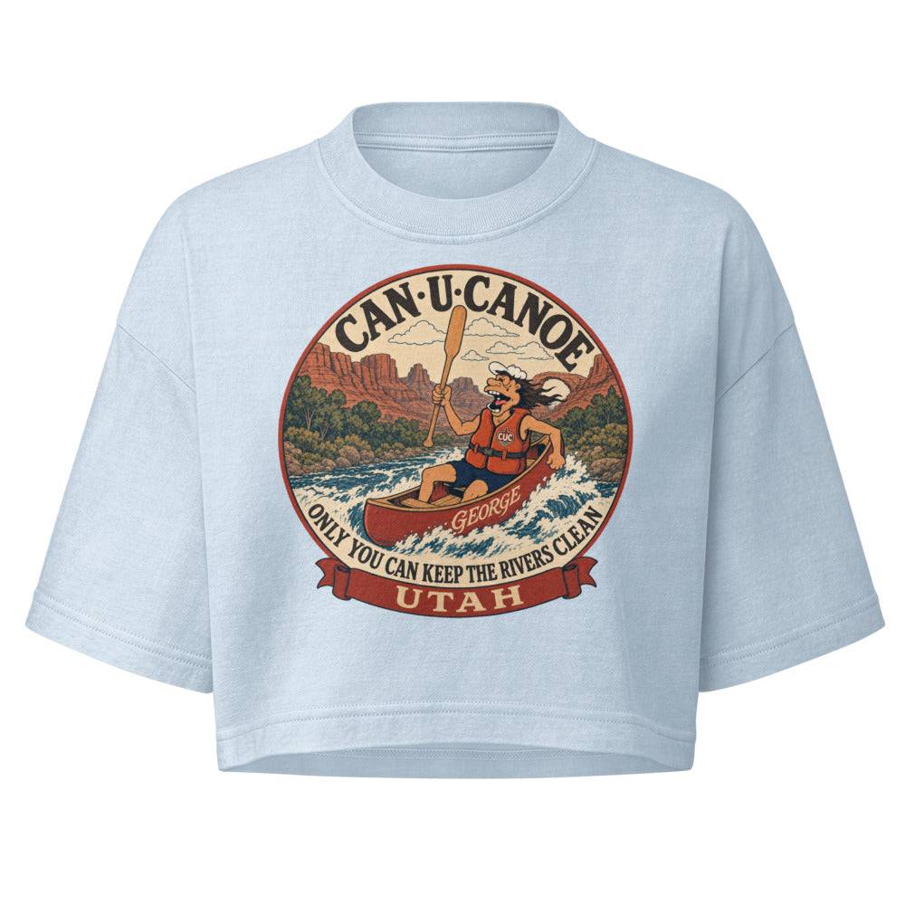 George's Utah River Badge garment-dye crop tee variant 2