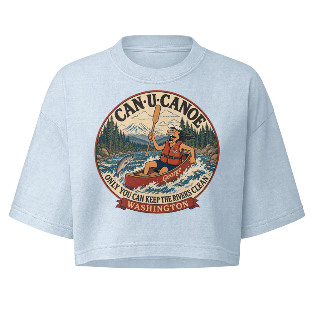 George's Washington River Badge garment-dye crop tee variant 2