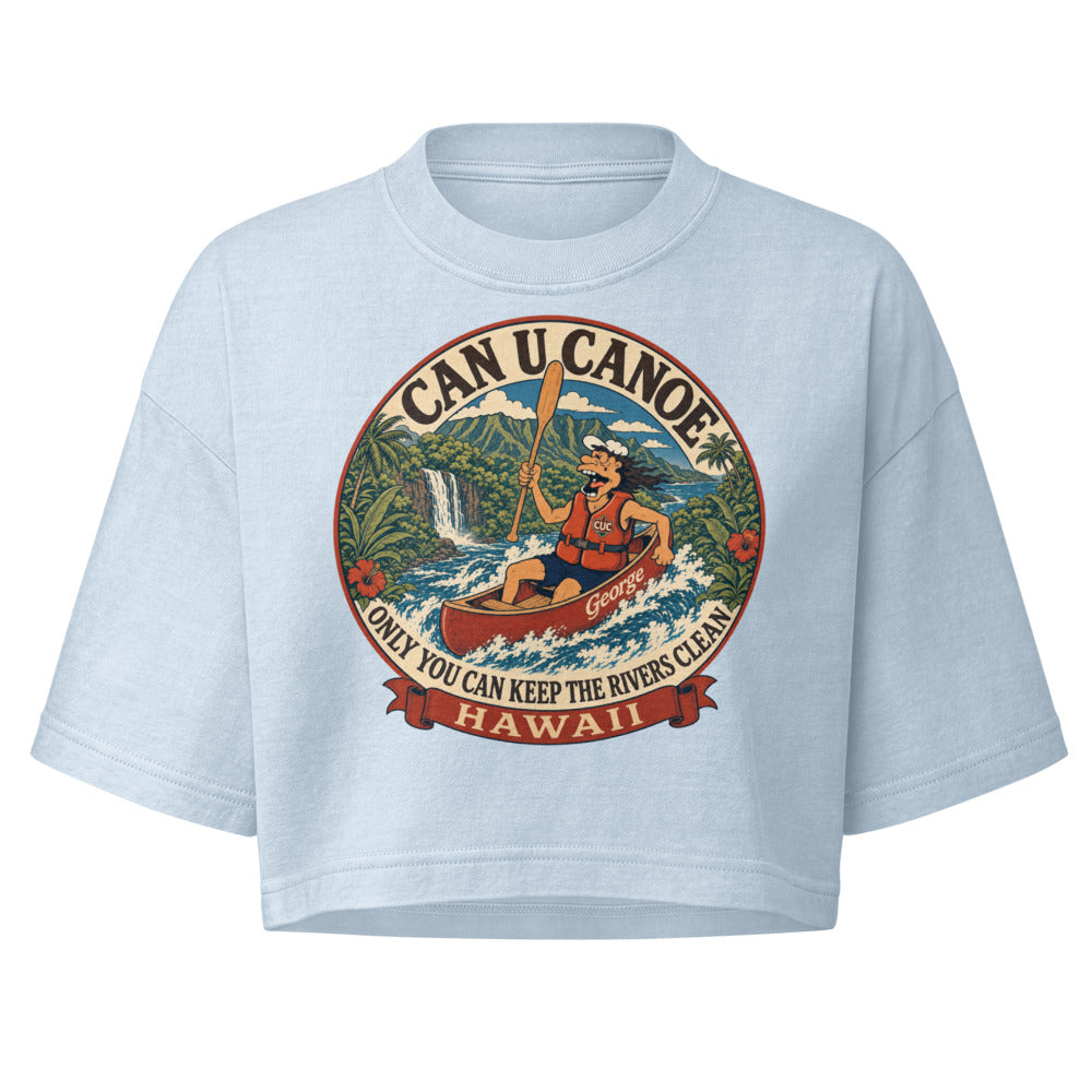 George's Hawaii River Badge garment-dye crop tee variant 2