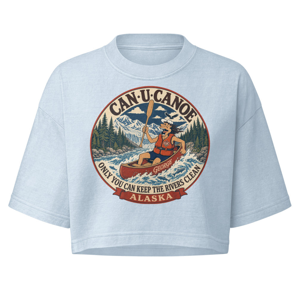 George's Alaska River Badge garment-dye crop tee colorway 2