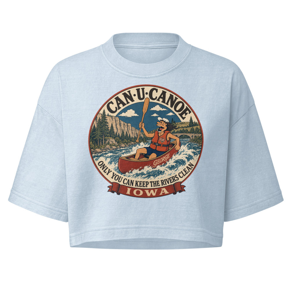 George's Iowa River Badge garment-dye crop tee variant 2
