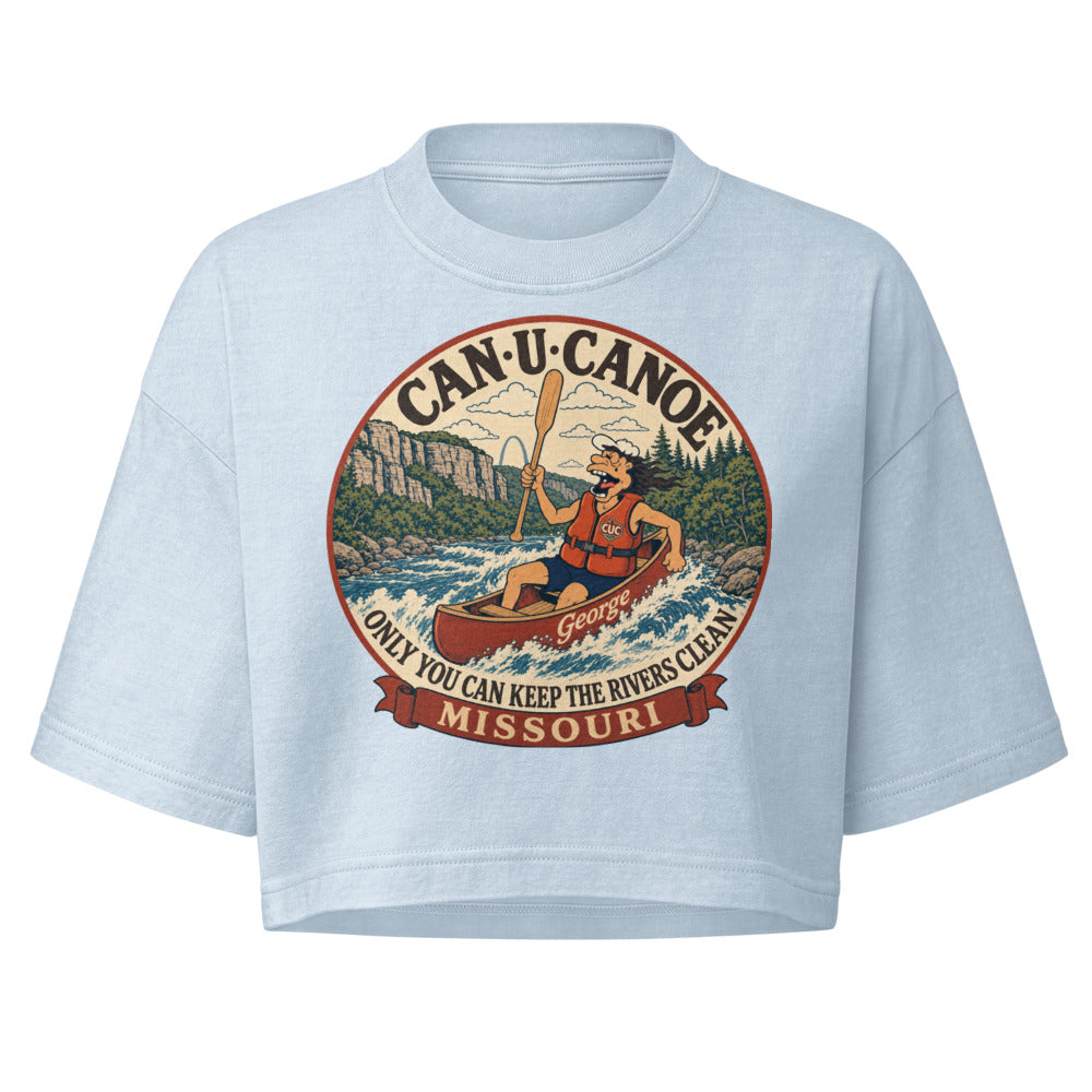 George's Missouri River Badge garment-dye crop tee variant 2