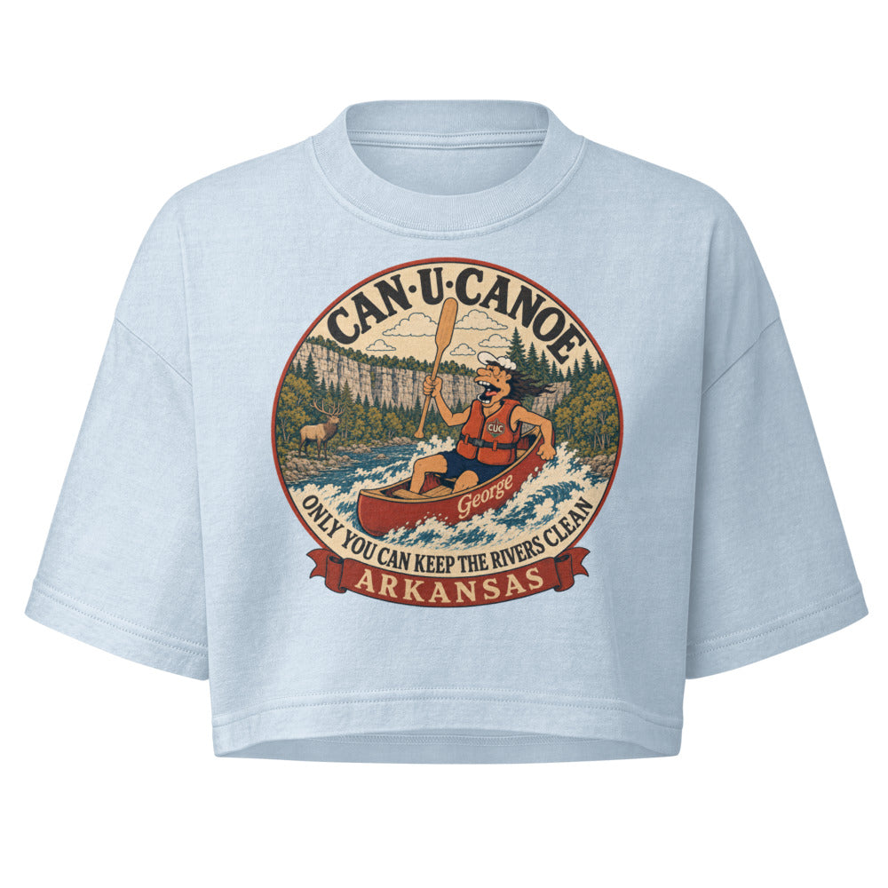 George's Arkansas River Badge garment-dye crop tee variant 2